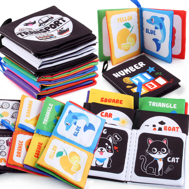 Kids Early Education Books - หนังสือผ้าสำหรับทารกแรกเกิด0-12เดือนหนังสือ3D นิ่มสำหรับเด็กรูปสัตว์ของเล่นเพื่อการเรียนรู้แบบมอนเตสซอรี่สำหรับเด็กของขวัญ