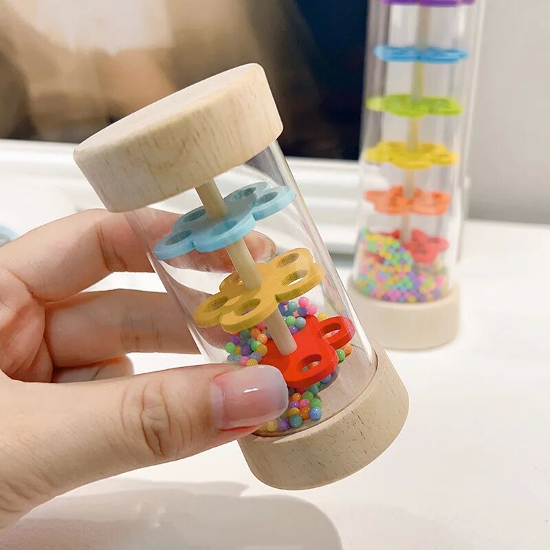 Kids Education Youtube - ของเล่นจำลองเสียงฝน กระดิ่งทรายรูปนาฬิกาทรายสีรุ้ง เครื่องดนตรีเสริมพัฒนาการสำหรับเด็ก ของขวัญสำหรับเด็ก