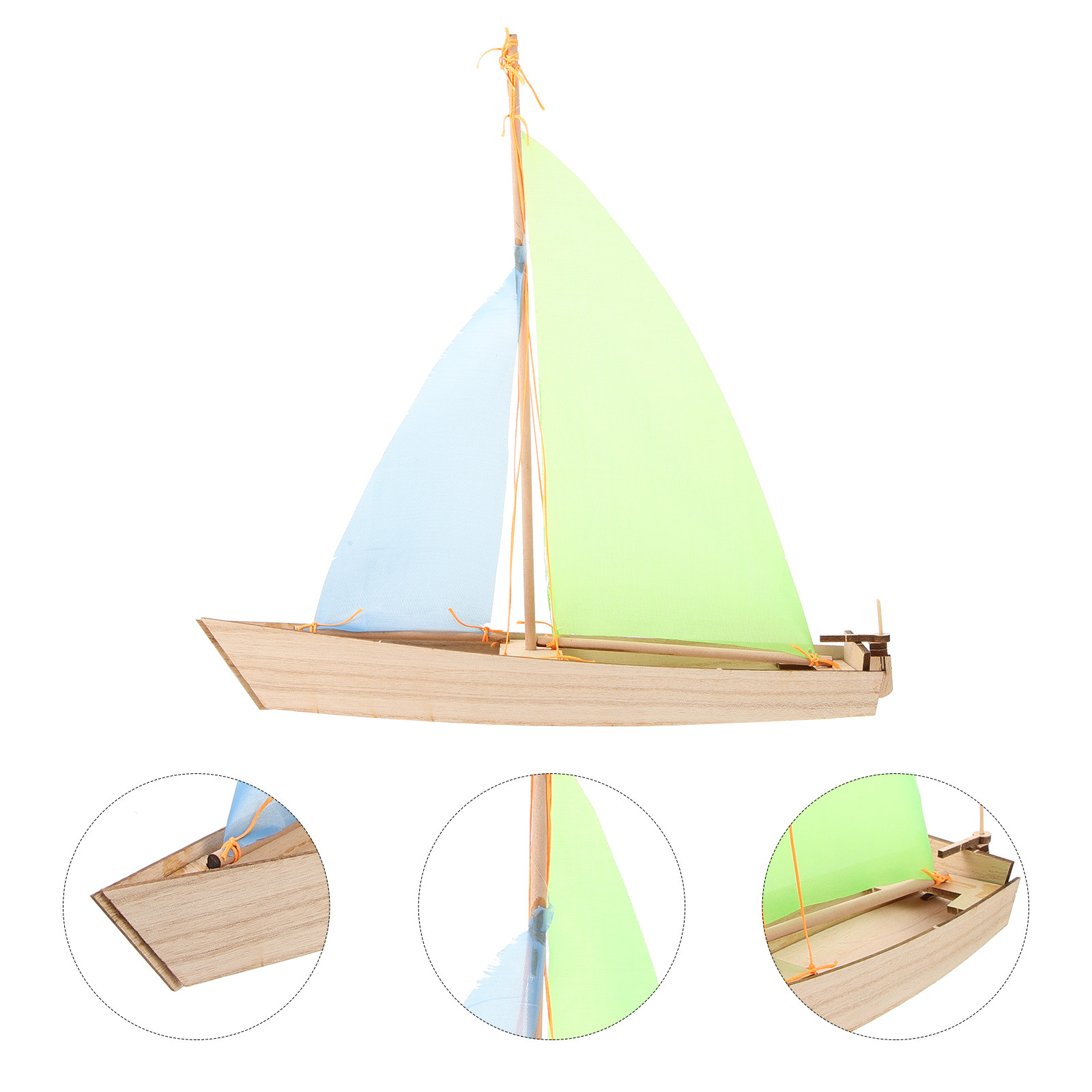 Kids Education Kit - ชุดประกอบเรือใบไม้ DIY งานฝีมือเพื่อการศึกษา ช่วยพัฒนาการประสานงานระหว่างมือและตาของเด็ก ฝึกทักษะการเคลื่อนไหวที่ละเอียด ตกแต่งโต๊ะทำงานด้วยไม้