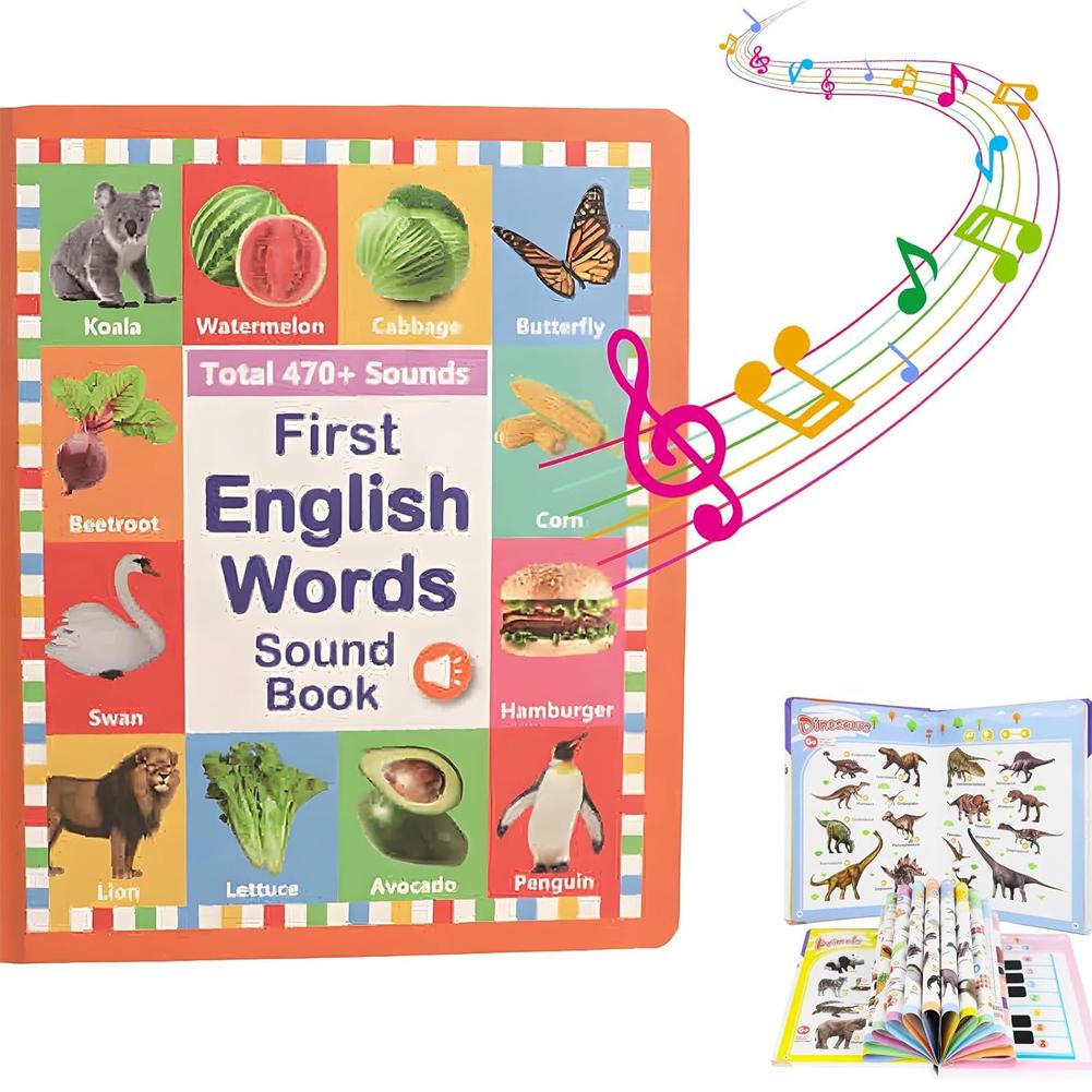 Kids Early Education Books - หนังสืออ่านเสียงภาษาอังกฤษ การตรัสรู้ตามธรรมชาติ หนังสือเสียงการศึกษาปฐมวัยภาษาอังกฤษ เหมาะสำหรับทุกวัย หนังสือคำศัพท์ภาษาอังกฤษสำหรับเด็ก