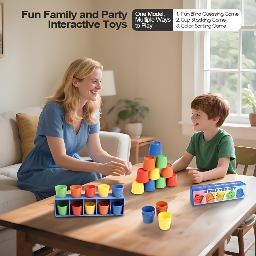 เกมจับคู่ถ้วยหลากสีสำหรับเด็ก  - Kids Education Group บทวิจารณ์และราคา