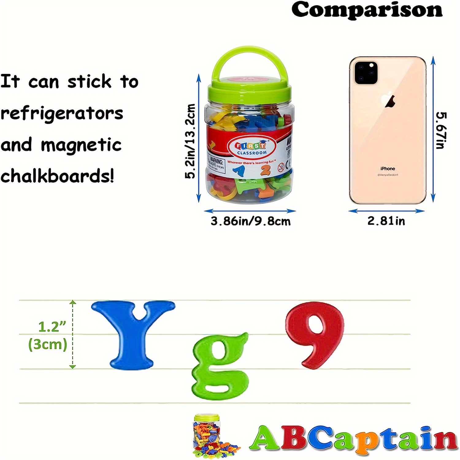 ตัวอักษรแม่เหล็ก 78 ชิ้น ตัวเล - Kids Educational - Alphabet Numbers & More บทวิจารณ์และราคา