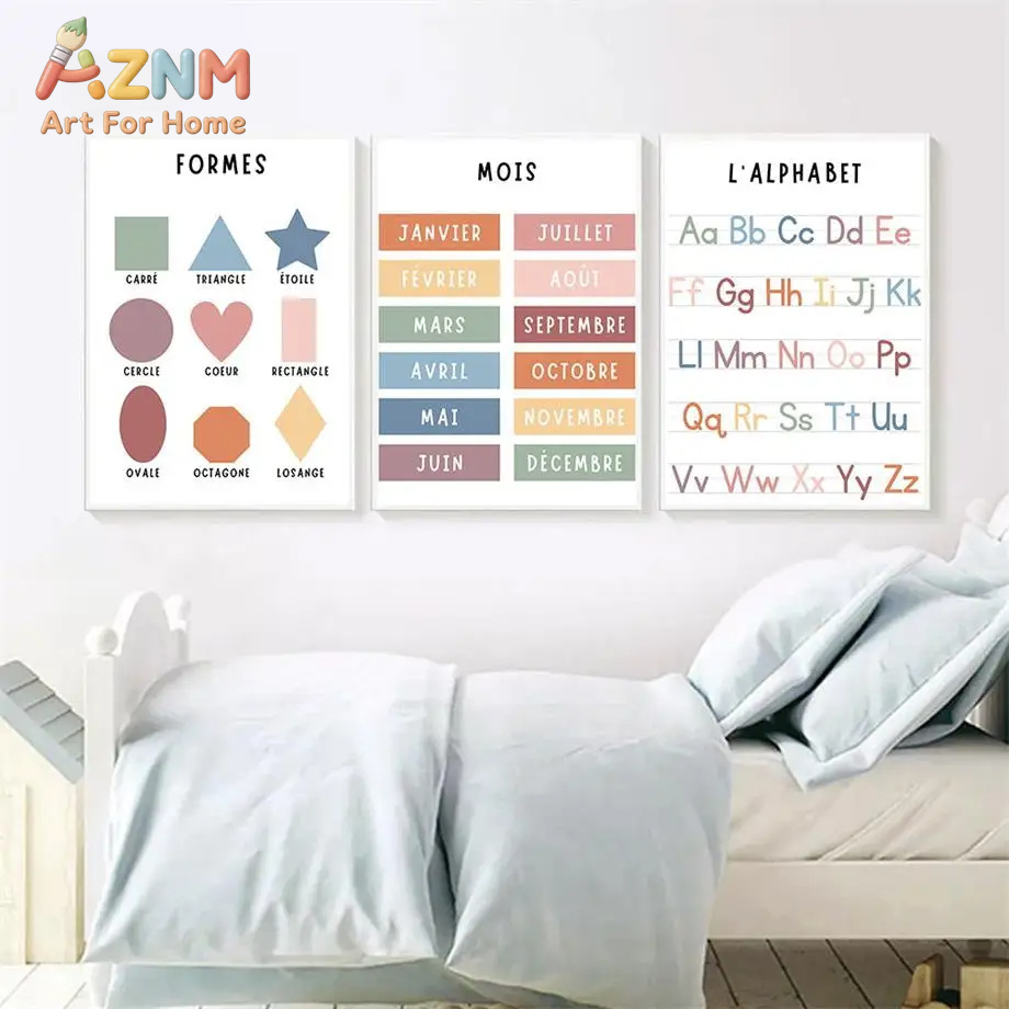 ภาพวาดบนผ้าใบลายตัวอักษรภาษาอั - Kids Educational - Alphabet Numbers & More บทวิจารณ์และราคา