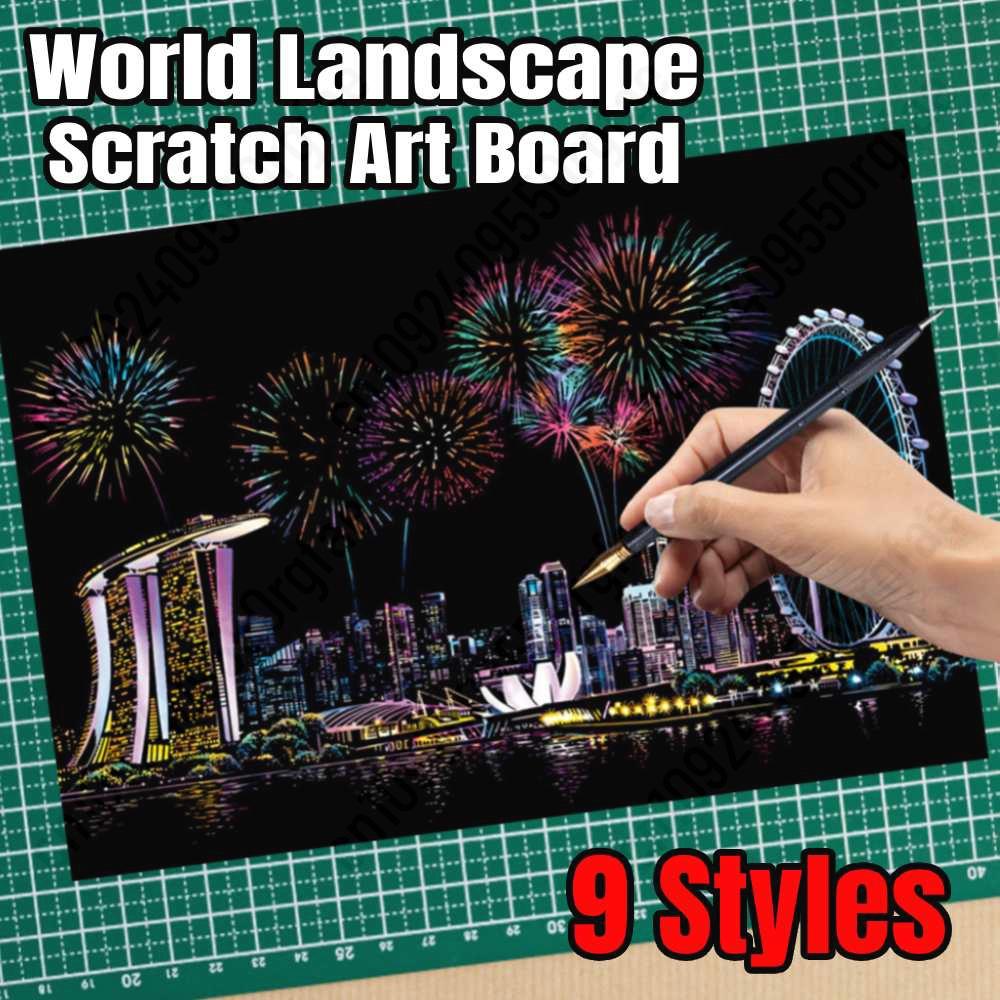 Magic Rainbow สี Scratch Art ภ - Kids Education Kit บทวิจารณ์และราคา
