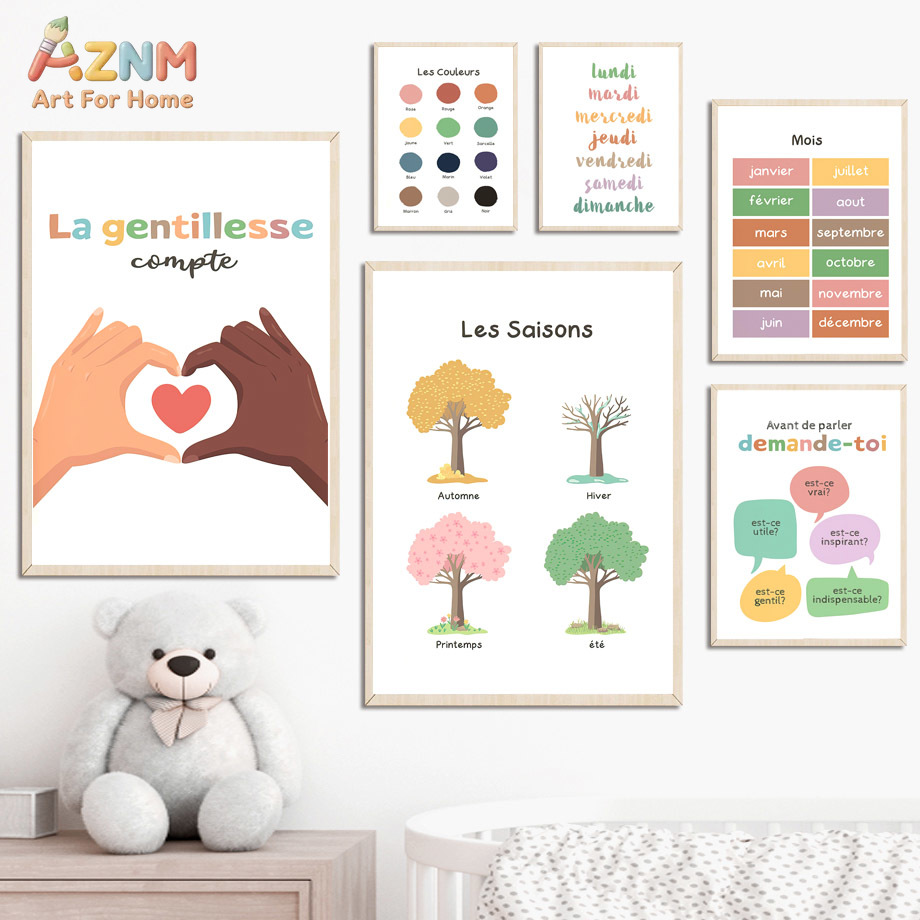 AZNM ภาพวาดบนผ้าใบเพื่อการศึกษ - Kids Educational - Alphabet Numbers & More บทวิจารณ์และราคา