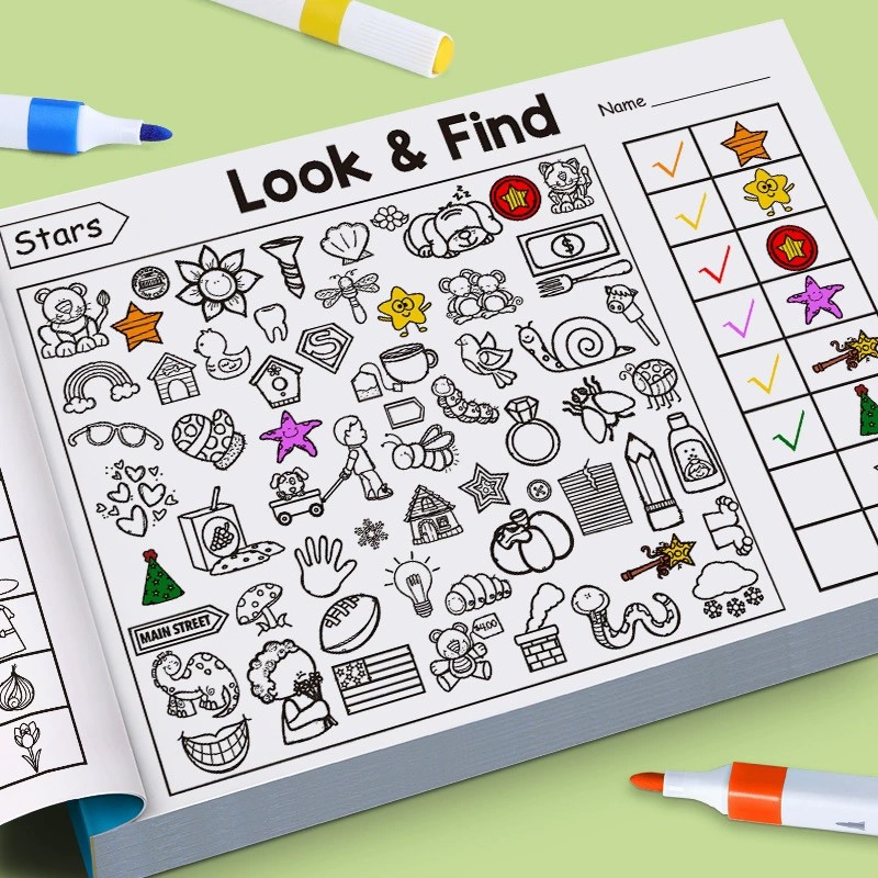 สมุดระบายสีมองแล้วหา สำหรับเด็ - Kids Early Education บทวิจารณ์และราคา