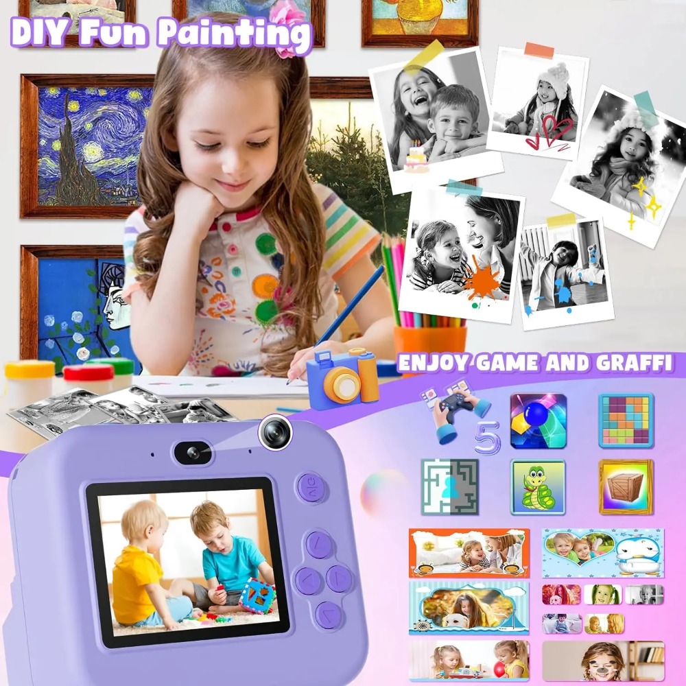 กล้องพิมพ์ความร้อนทันทีเพื่อกา - Kids Education Images บทวิจารณ์และราคา