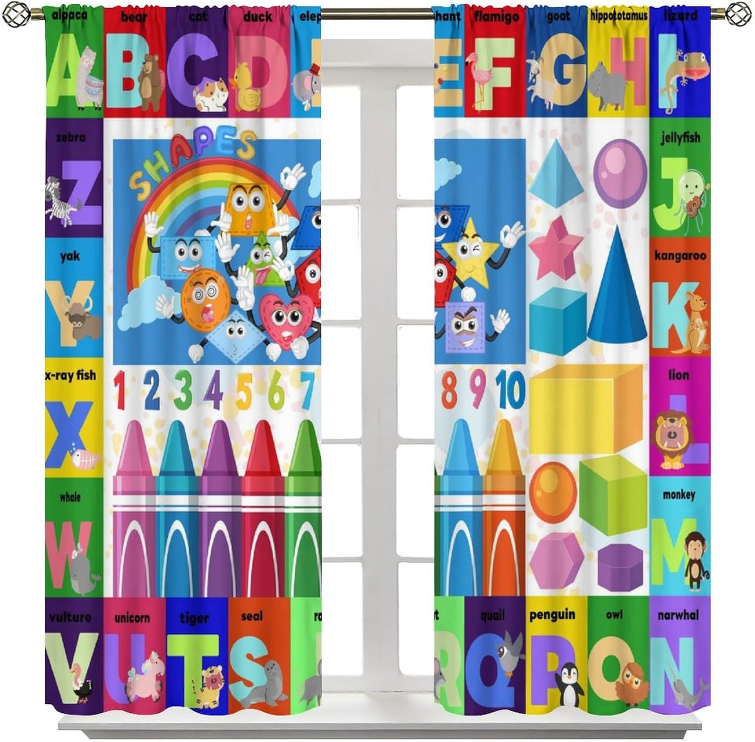 ม่านการศึกษา ABC สีสันสดใส ลาย - Kids Education Youtube บทวิจารณ์และราคา