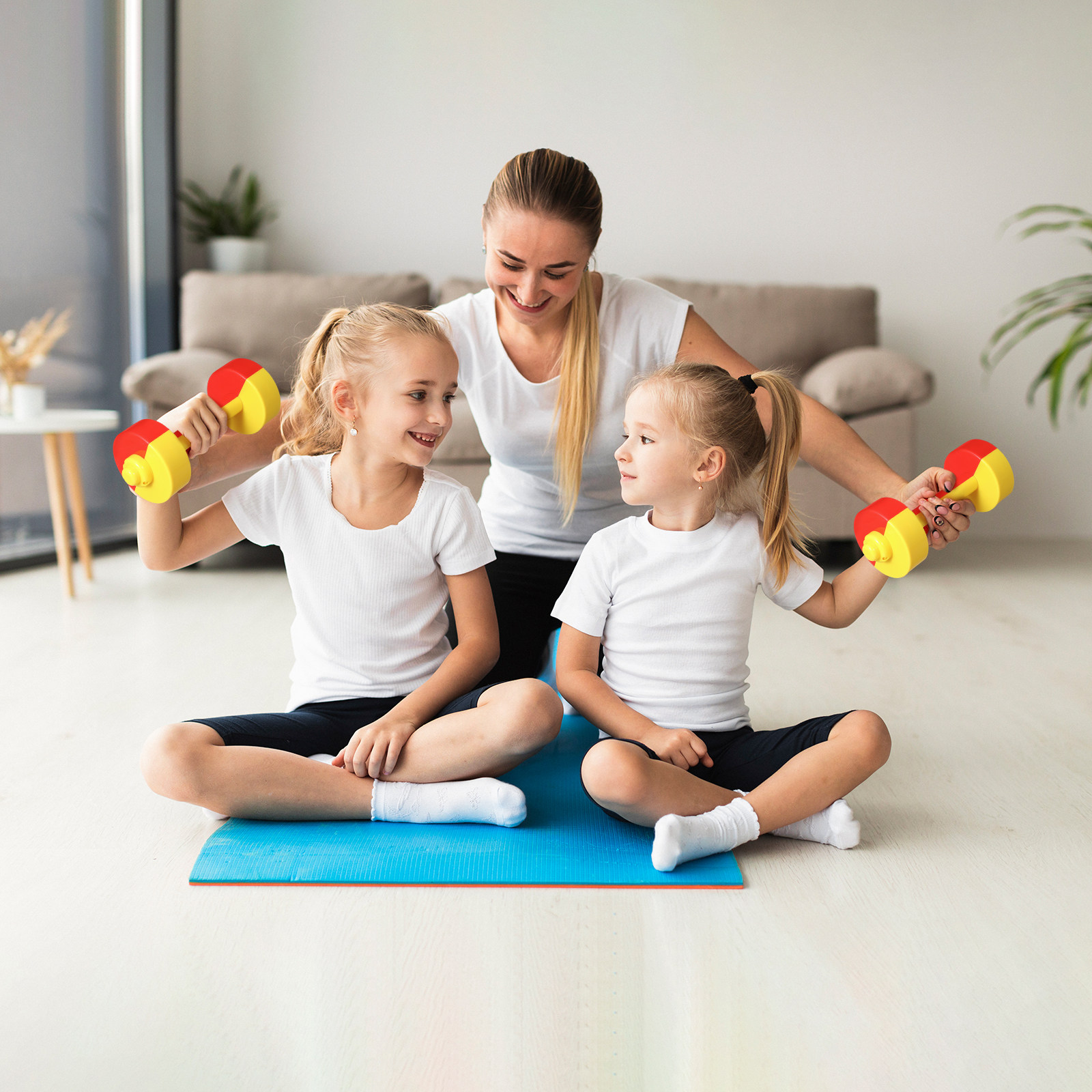 1 คู่เด็กดัมเบลพลาสติก บาร์เบล - Kids Early Education บทวิจารณ์และราคา