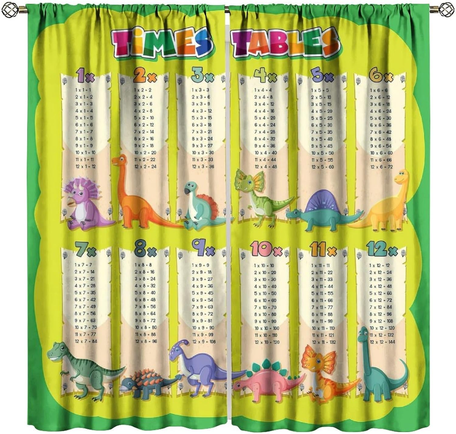 ม่านหน้าต่างลายตารางเวลาไดโนเส - Kids Education Youtube บทวิจารณ์และราคา