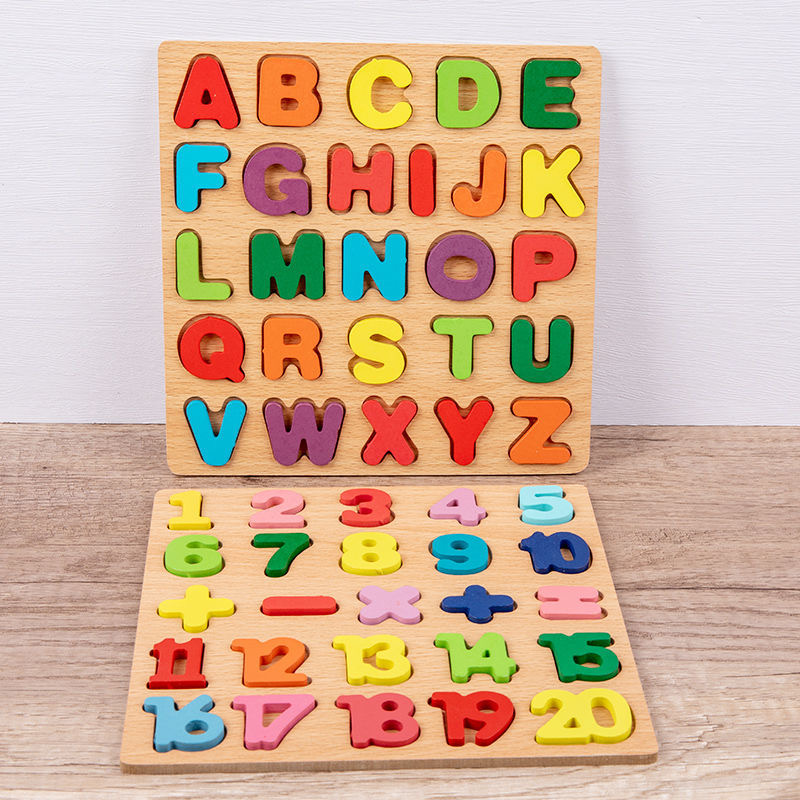 กระดานตัวอักษรไม้ ตัวเลขไม้ ขอ - Kids Educational - Alphabet Numbers & More บทวิจารณ์และราคา