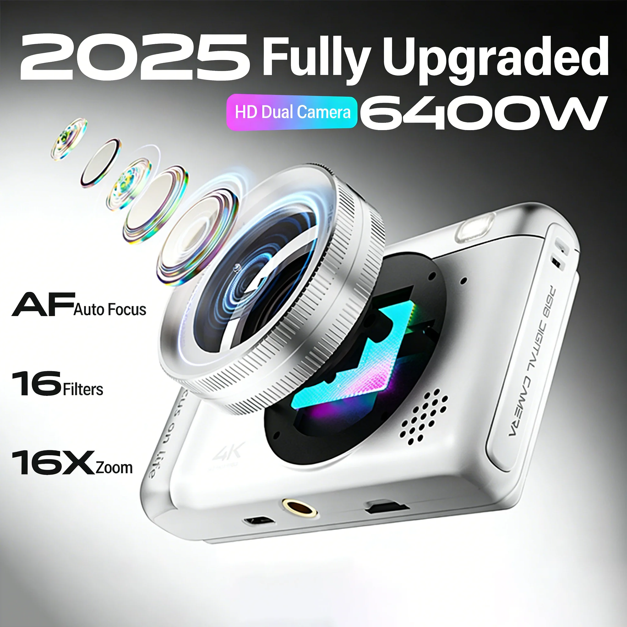 กล้องดิจิตอล 4K มินิเรโทร CCD  - Kids Education Images บทวิจารณ์และราคา