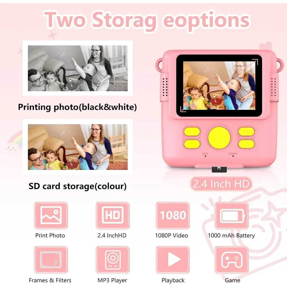 กล้องพิมพ์ทันทีสําหรับเด็ก กล้ - Kids Education Images บทวิจารณ์และราคา