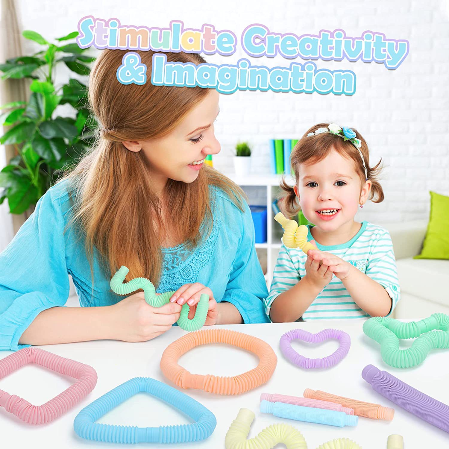 ท่อสีสันสดใสแบบยืดหดได้ ของเล่ - Kids Education Youtube บทวิจารณ์และราคา