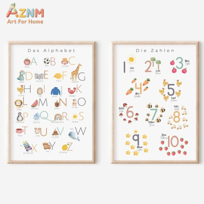 AZNM ตัวอักษรภาษาเยอรมัน ตัวเล - Kids No Education บทวิจารณ์และราคา