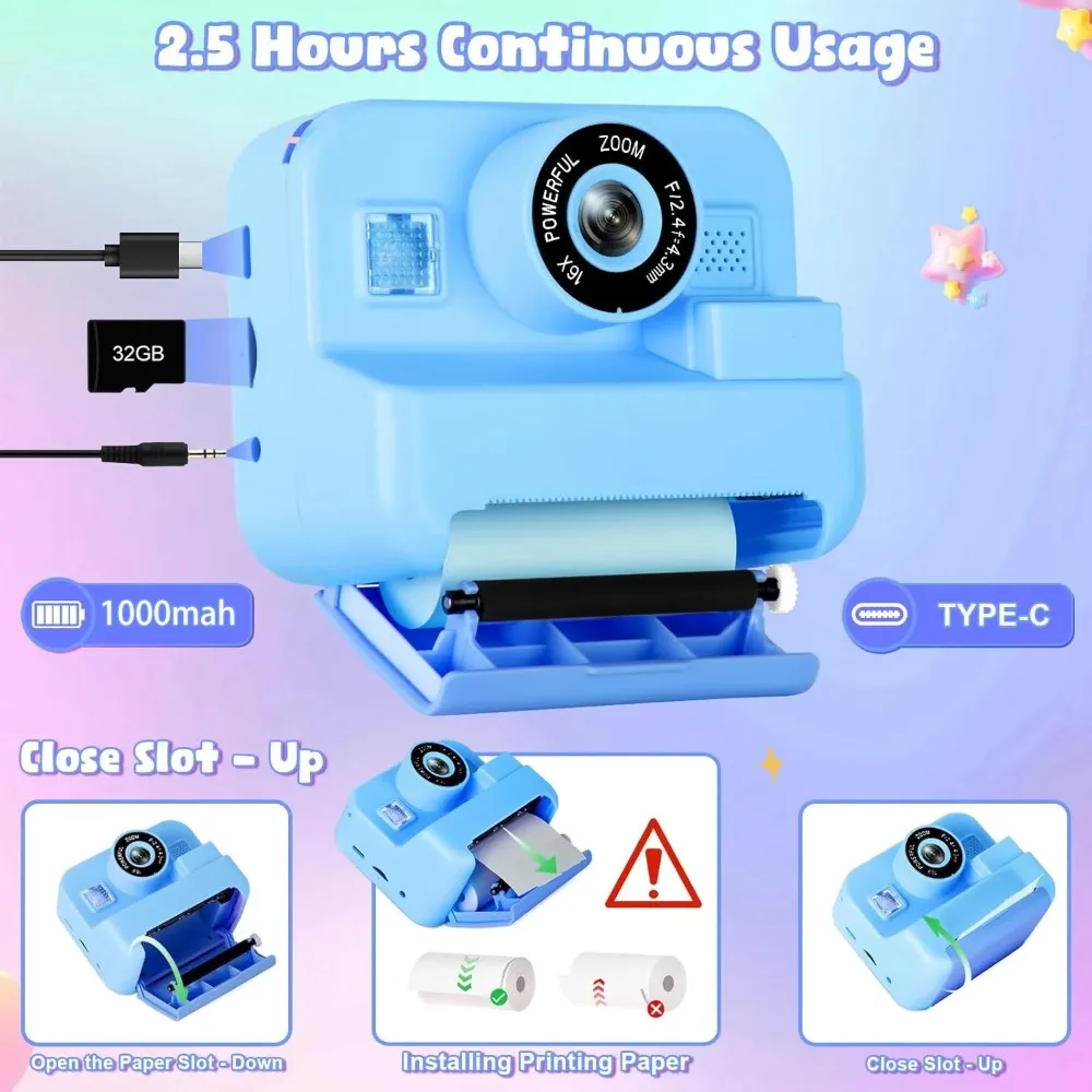 กล้องถ่ายรูปสำหรับเด็กพิมพ์ลาย - Kids Education Images บทวิจารณ์และราคา