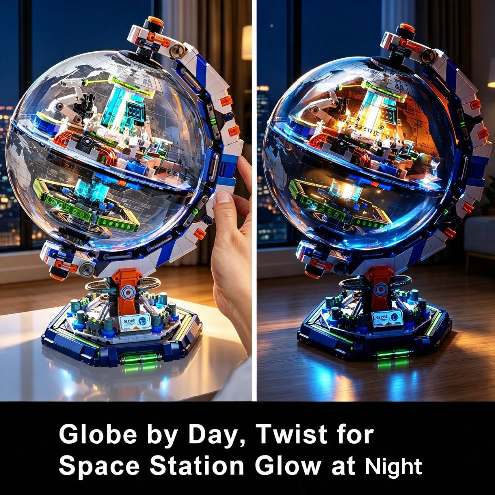 ชุดตัวต่อสถานีอวกาศ KAVOWORLD  - Globe Interactive Light บทวิจารณ์และราคา
