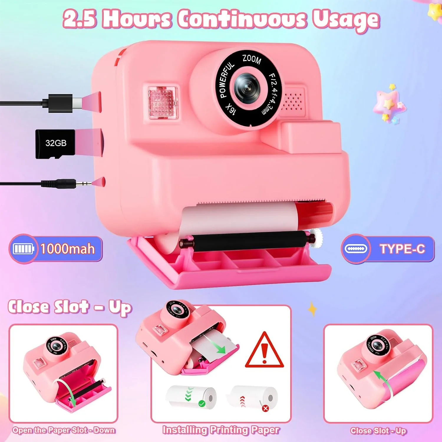 กล้องถ่ายภาพของเด็กดิจิตอลพิมพ - Kids Education Images บทวิจารณ์และราคา