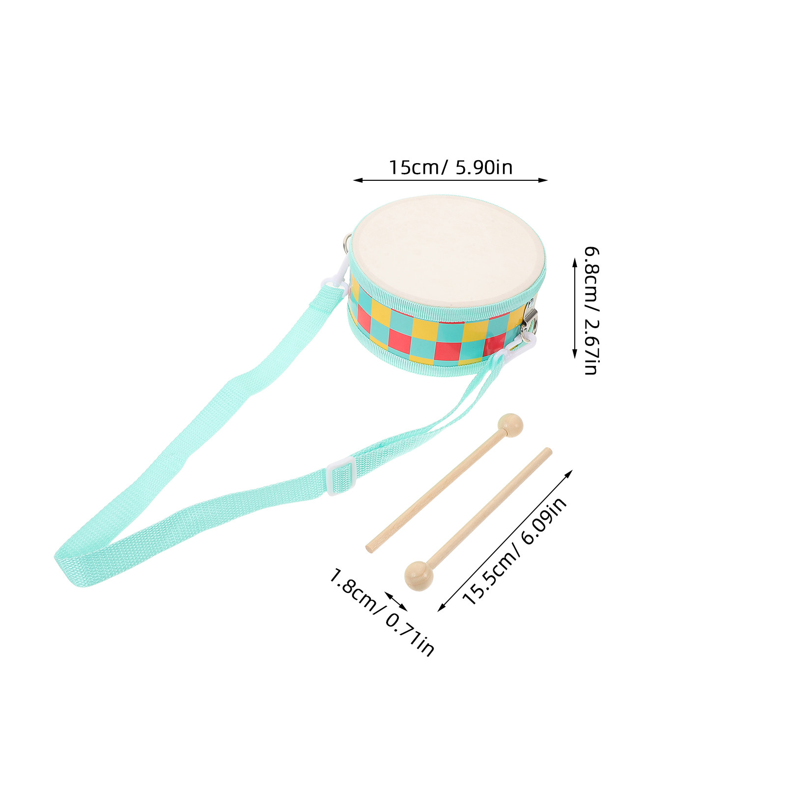กลองมือเด็กสองด้าน กลองไม้พร้อ - Kids Early Education บทวิจารณ์และราคา