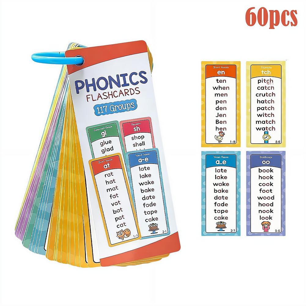 ชุดแฟลชการ์ด Phonics, 60 ชิ้น  - Kids Education Group บทวิจารณ์และราคา