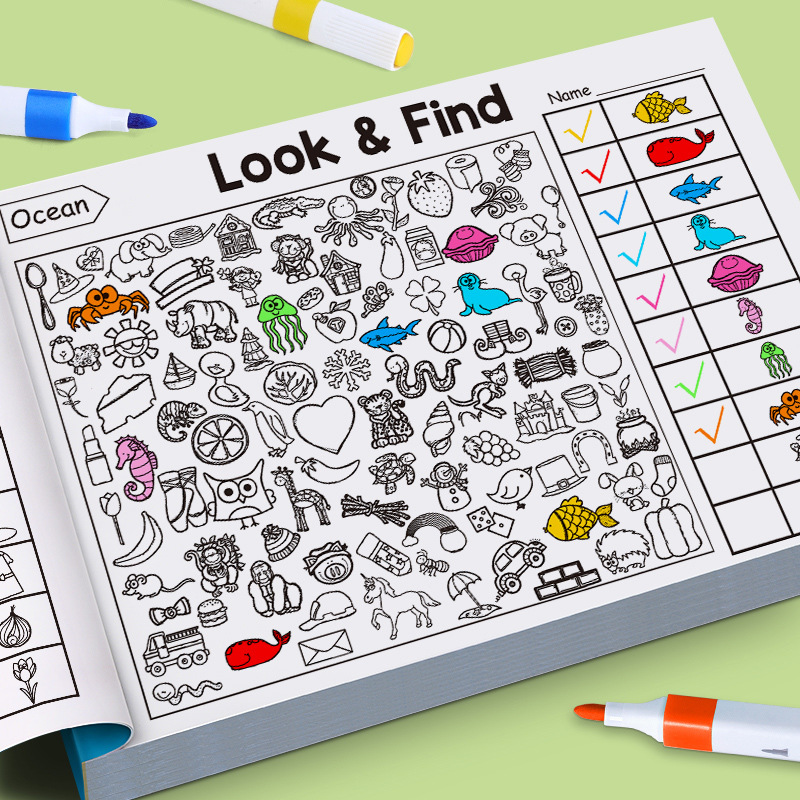 หนังสือกิจกรรมค้นหาของเล่นสำหร - Kids Early Education Books บทวิจารณ์และราคา