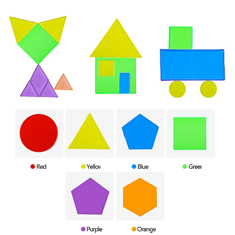 Montessori โปร่งแสงเรขาคณิตปริ - Kids Education Table บทวิจารณ์และราคา