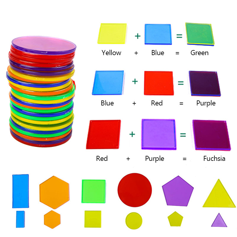 Montessori โปร่งแสงเรขาคณิตปริ - Kids Education Table บทวิจารณ์และราคา